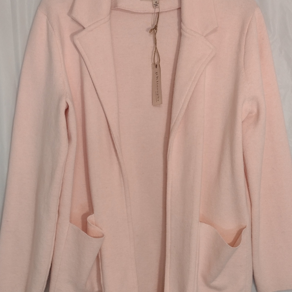 Philosophy Pink Blazer Soft Textured Fabric